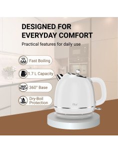 FIT2 Electric Kettle YD-1831, 1.7 L, 1500 W, Double-Wall, White 2