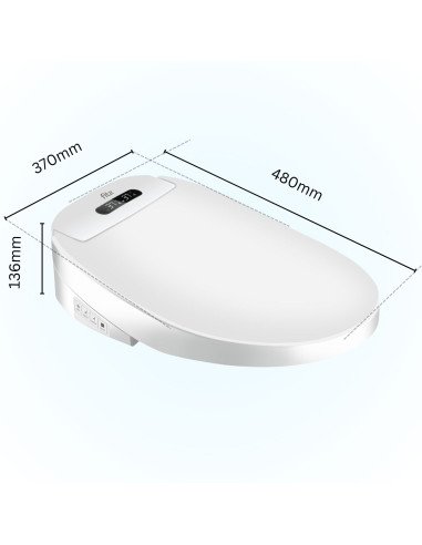 Smart toilet seat with bidet, heated seat and...