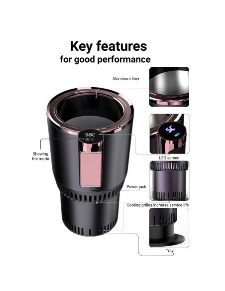 Car Cup Holder FIT2 with Heating and Cooling Function, 12V