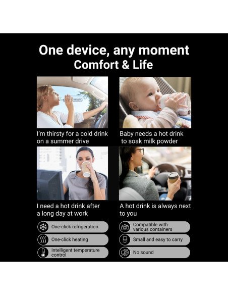 Car Cup Holder FIT2 with Heating and Cooling Function, 12V