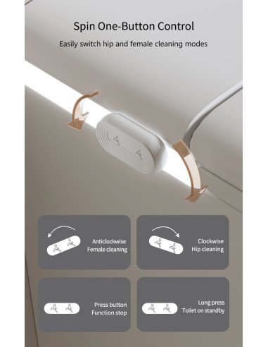 FIT2 SmartHome 9015 smart toilet one-touch flush button control