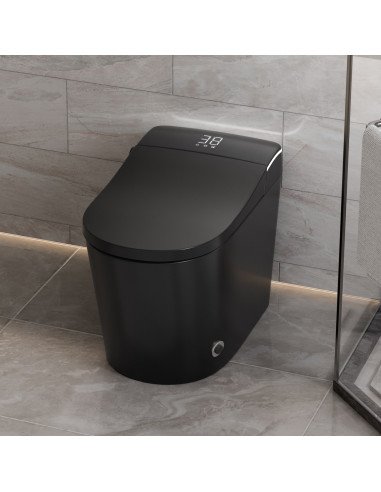 FIT2 SmartHome T9013 išmanusis klozetas iš galo, sumontuotas vonios kambaryje