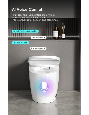 Išmanusis klozetas FIT2 SmartHome T9008, AI balso valdymo funkcija