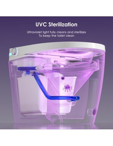 Išmanusis klozetas FIT2 SmartHome T9008, UV-C savaime besivalantis antgalis