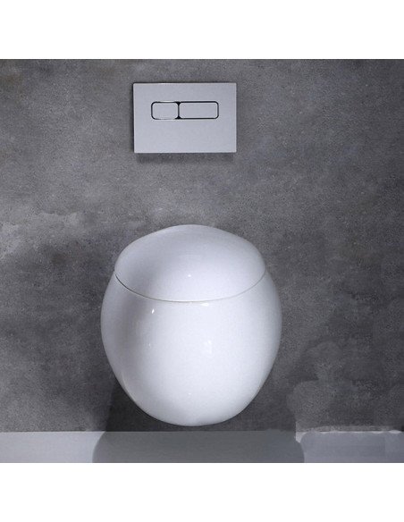 FIT2 7012 egg-shaped designer toilet on concrete wall architectural bathroom