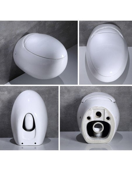 FIT2 7012 egg-shaped toilet multiple angles collage views