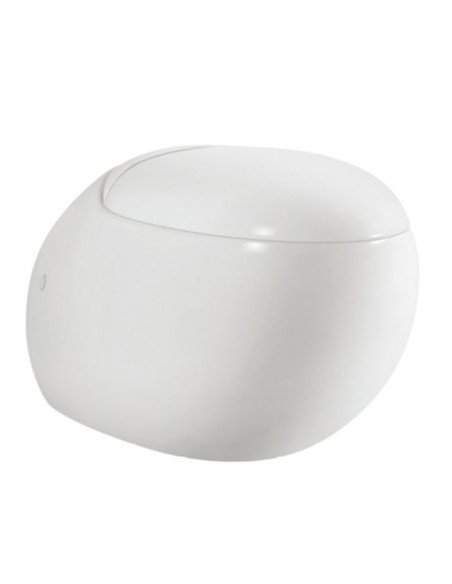 FIT2 7012 baltas keraminis kiaušinio formos klozetas izoliuotas baltame fone