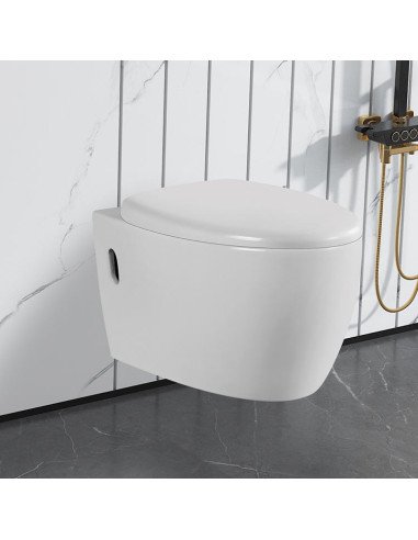 FIT2 7010 wall-mounted toilet installed in modern marble bathroom