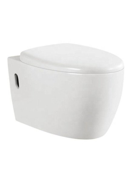 FIT2 7010 pakabinamas klozetas be apvado izoliuotas baltame fone