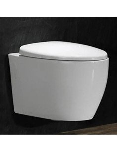 FIT2 7010 wall-hung rimless toilet 570mm wide gloss white front angle