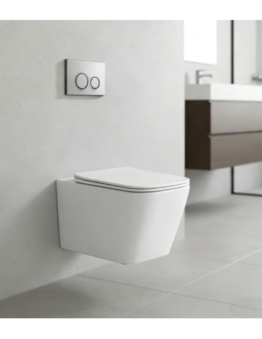 FIT2 7004 square wall-mounted toilet side view installed