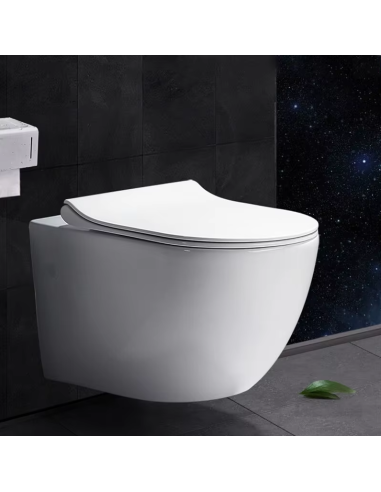 FIT2 7001 wall-hung toilet with soft-close seat lifted open