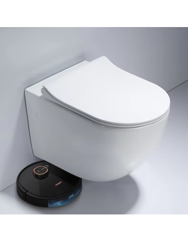FIT2 7001 wall-hung toilet with robot vacuum cleaning underneath