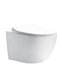 Pakabinamas klozetas be apvado FIT2 7001 490 mm blizgi balta