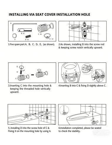 FIT2 H02 installation diagram via seat cover hole