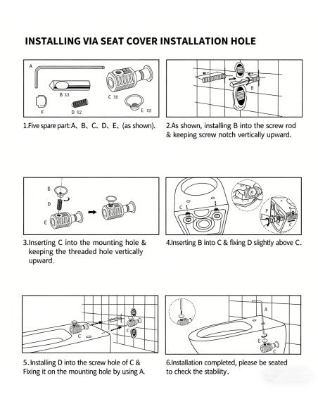 FIT2 H02 installation diagram via seat cover hole