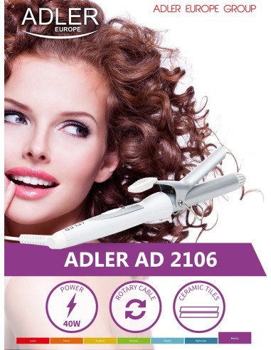 Adler AD-2106 ceramic hair curling iron 25mm with 40W power and rotary cable