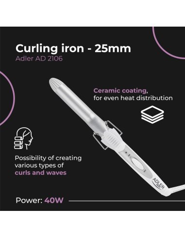 Adler AD-2106 ceramic coating for even heat distribution
