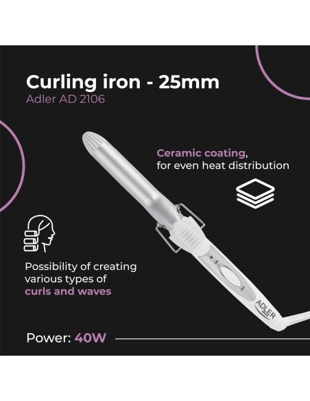Adler AD-2106 ceramic coating for even heat distribution