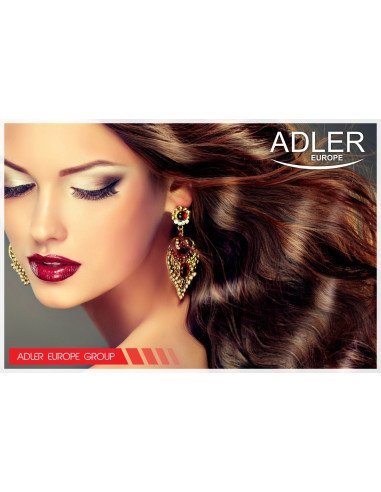 Adler AD-2106 curling iron lifestyle with hair styling result