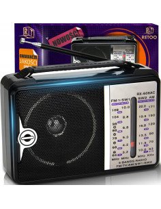 RETOO E659 nešiojamasis daugiajuostis radijas FM AM SW su pakuote
