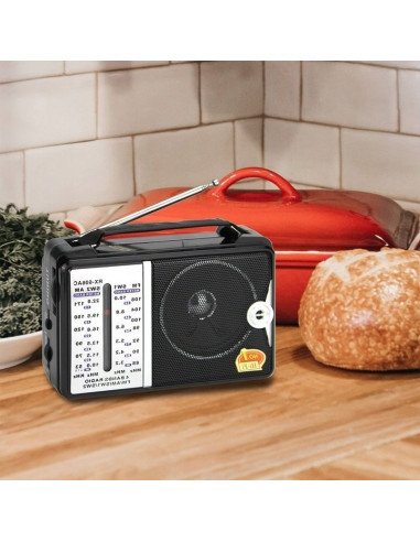RETOO E659 kitchen radio on countertop in modern kitchen