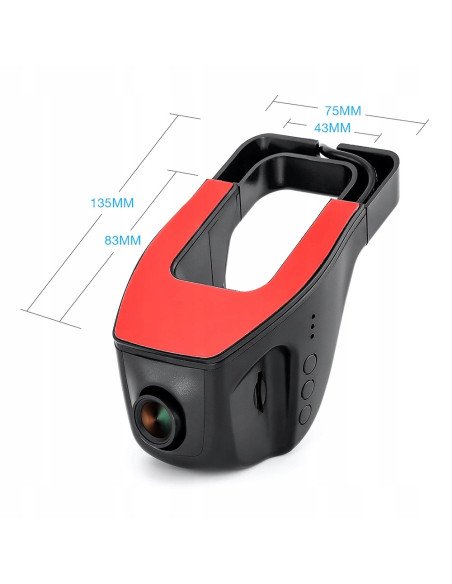 RETOO dash cam product dimensions 135x75x83mm diagram