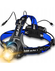 RETOO E485 LED rechargeable headlamp with zoom lens and adjustable strap