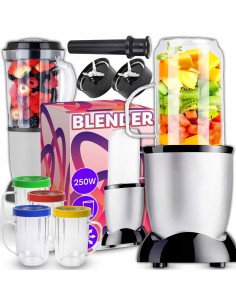 RETOO E606-1 kubkinis blenderis 250W su smoothie puodeliais ir pakuote
