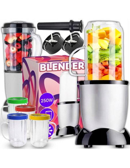 RETOO E606-1 cup blender 250W with smoothie cups and packaging