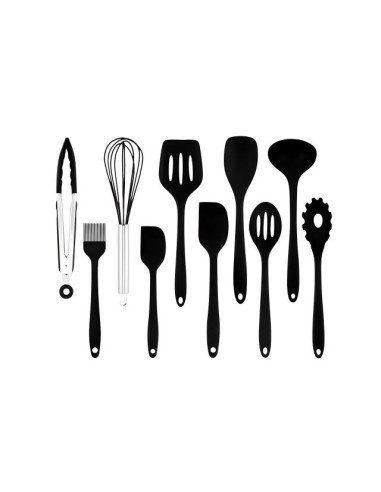 Retoo O489 silicone kitchen utensil set 10 pieces on white background
