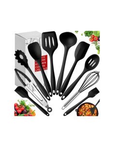 Retoo O489 silicone kitchen utensil set 10 pieces on white background 2