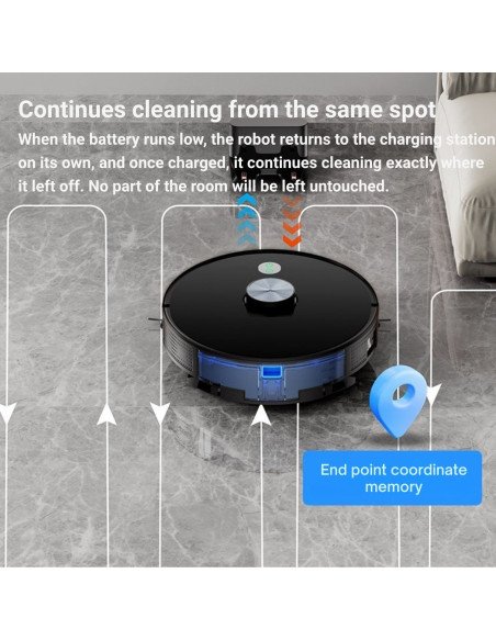 Išmanusis dulkių siurblys robotas FIT2 RoboSweep A8 su žemėlapio funkcija