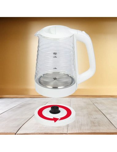 MPM MCZ-124 kettle with 360 degree rotating cordless base