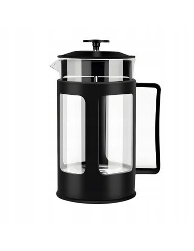 RETOO OR1028 French Press 1L su surinkto ir išardyto vaizdu