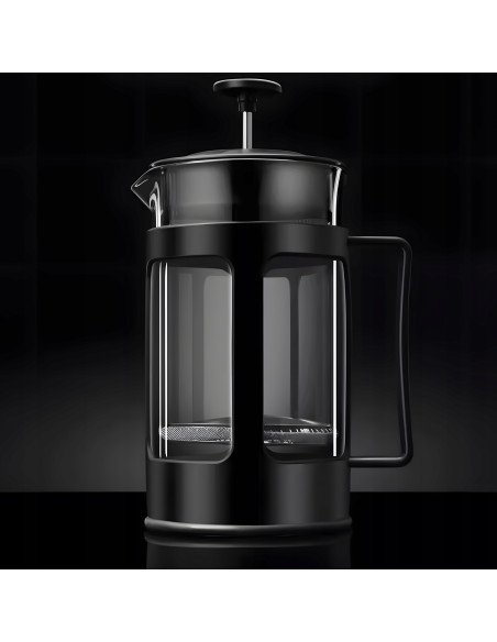 Stiklinio indo detalė su nerūdijančio plieno filtru iš arti