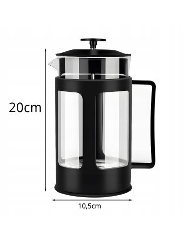 French Press matmenys 20 x 10,5 cm specifikacija