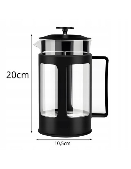 French Press matmenys 20 x 10,5 cm specifikacija