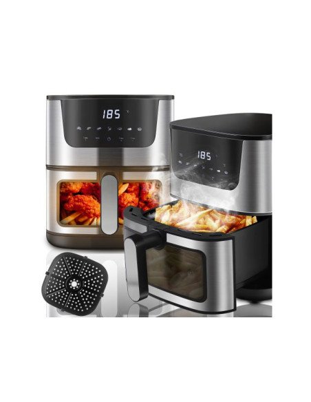 Karšto oro gruzdintuvė RETOO OR1102-R 6,5L 1800W su LCD jutikliniu ekranu