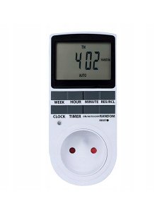 RETOO digital timer socket 16A 3680W with 18 programs and LCD display