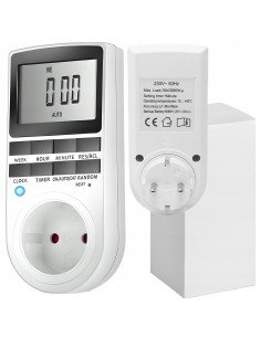 RETOO digital timer socket 16A 3680W with 18 programs and LCD display 2