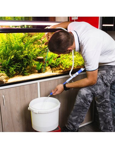 Akvariumo vandens keitimas su RETOO M114 elektriniu siurbliu