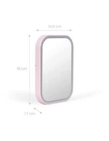 Livoo DOS224P make-up mirror dimensions 18 x 13.5 x 1.7 cm