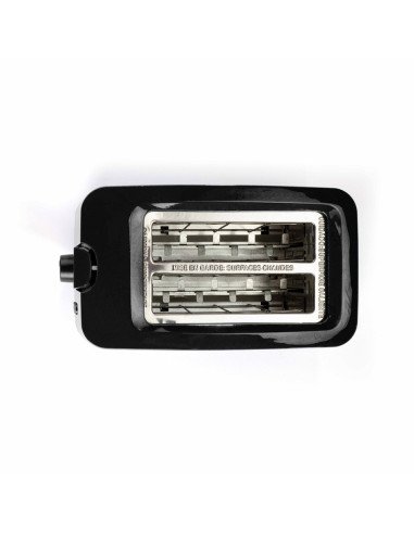 Livoo DOD162N toaster top view with two bread slots and heating elements
