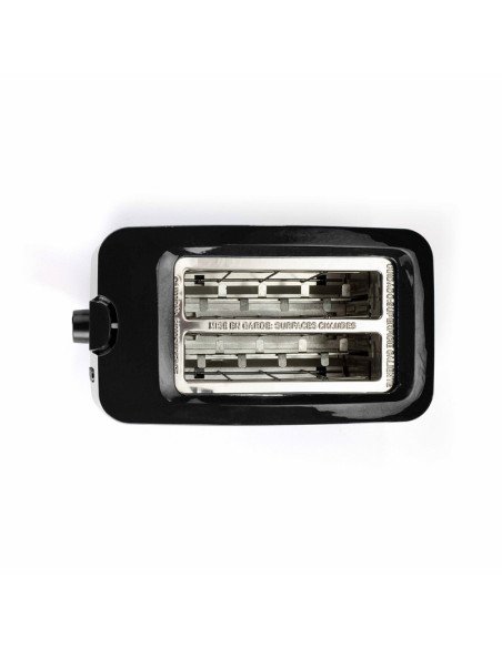 Livoo DOD162N toaster top view with two bread slots and heating elements