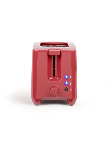 Livoo DOD162RC 2-slot toaster 750W with 7 browning levels chili red