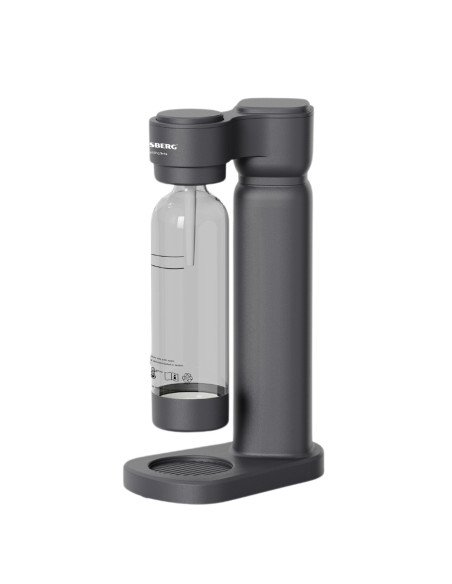 Hausberg HB-6040GR soda maker, gray – 1L PET bottle, sparkling water without electricity