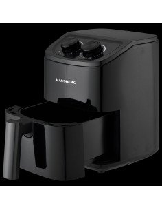 Hausberg HB-2352NG oro gruzdintuvė, juoda, 3L – vaizdas iš priekio, mechaninis valdymas 80-200°C