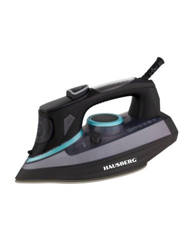 Hausberg HB-7825NG digital steam iron, black, 3000 W, anodized soleplate, LED display