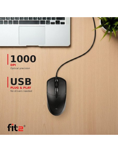 Moteris naudoja FIT2 M2 pele prie stalo
